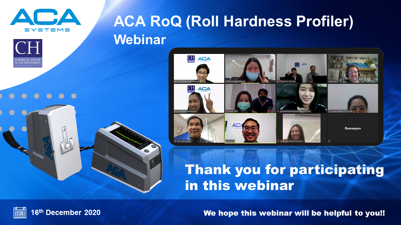 ACA RoQ (Roll Hardness Profiler) Webinar